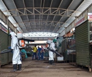 Secretaría de Salud de Valledupar Desinfección del mercado de Valledupar.