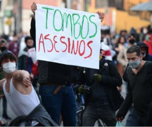 Protestas en Bogotá.