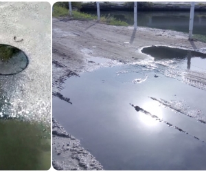 Permanente desbordamiento de aguas negras en Lagos del Dulcino.