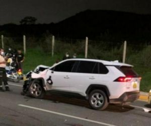 El vehículo implicado en el accidente.