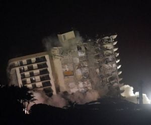 La demolición se hizo necesaria para evitar que fuera derribada  por la tormenta tropical Elsa.