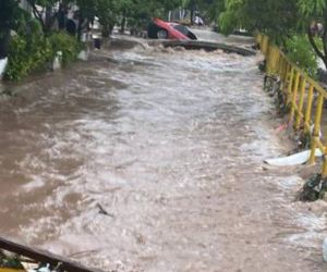 El municipio está inundado. 
