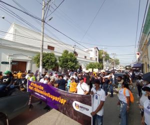 La marcha se llevó a cabo esta mañana. 