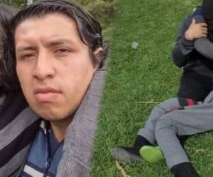 Cristian y su novia de trapo