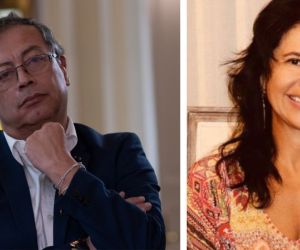 Gustavo Petro y embajadora colombiana en Israel