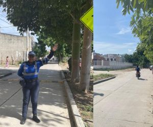 Instalación de reductores de velocidad y señalización.