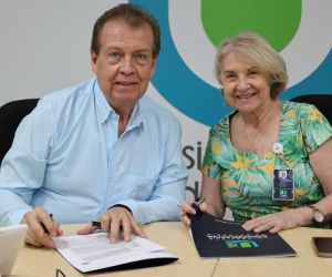 Rector de la CBN y la directora de la UCC Santa Marta.