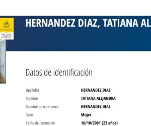 Circular amarilla emitida por la Interpol