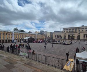 Plaza Bolívar este lunes.