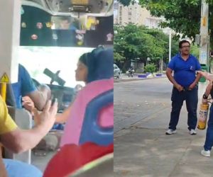 Usuarios increparon al conductor, quien respondió de forma airada. 