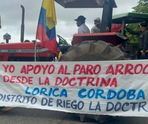 Paro arrocero en Lórica, Córdoba.