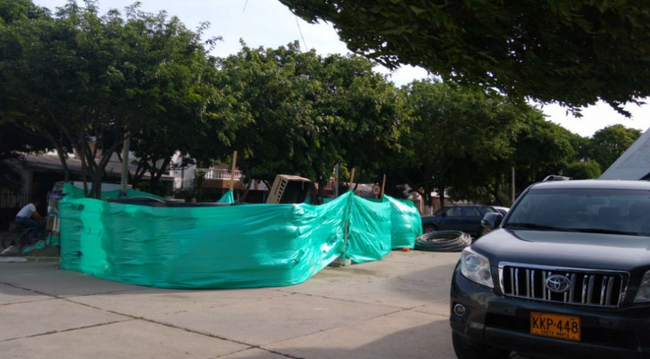 Construcción de pozo en el barrio Libertador.