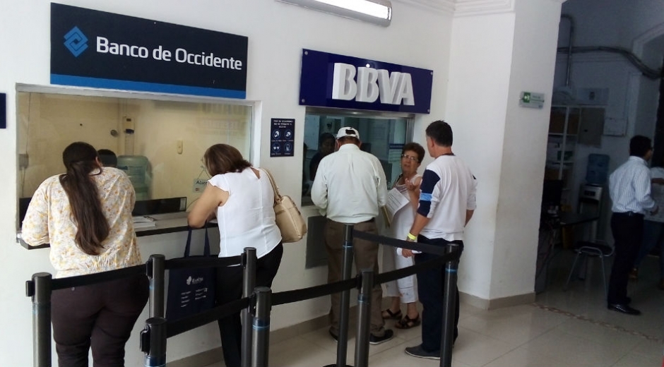 Alcaldía de Santa Marta Bancos ubicados en la Unidad de Rentas - Imagen de ilustración.
