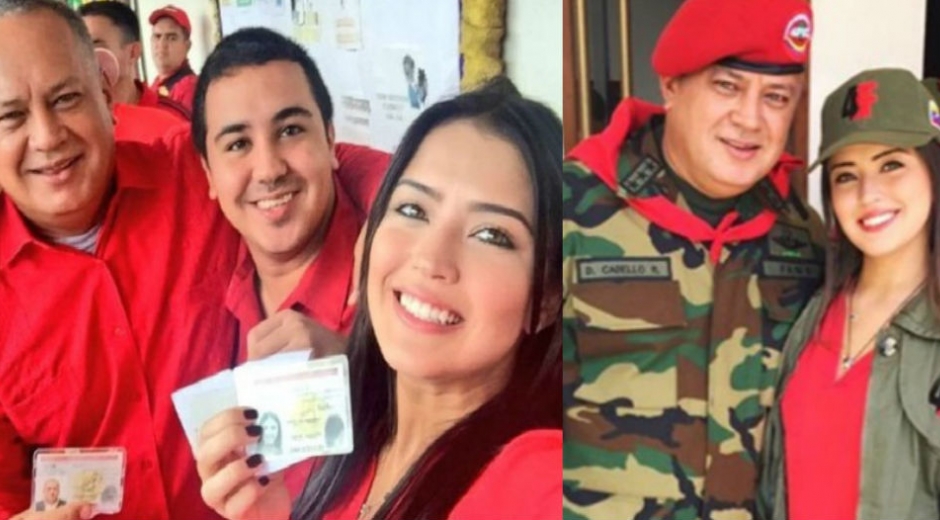Diosdado Cabello y sus hijos Tito y Daniella