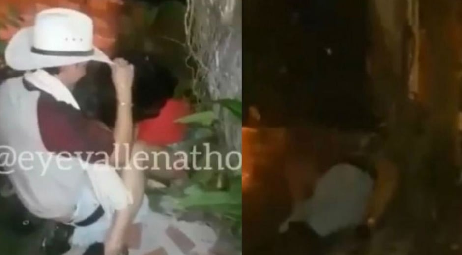 Esta es una captura del bochornoso video que circula en redes sociales.