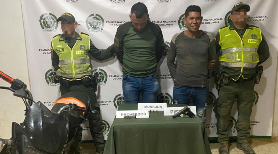 Hombres capturados en Guamal.