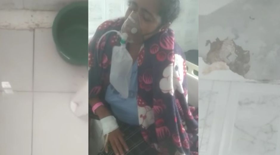 Captura de Video. En malas condiciones es atendida Sandra Patricia.