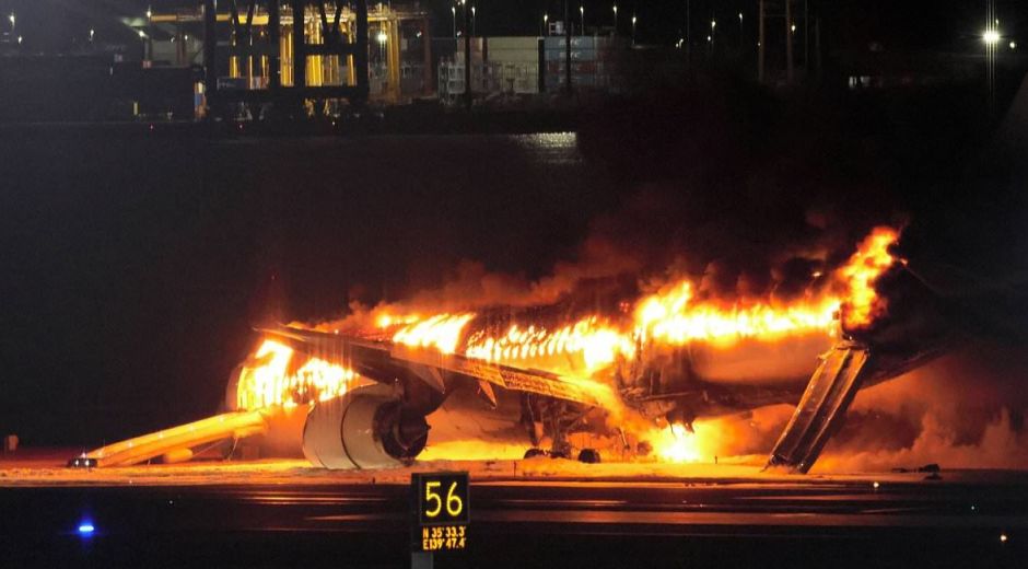 Así quedó el avión accidentado.