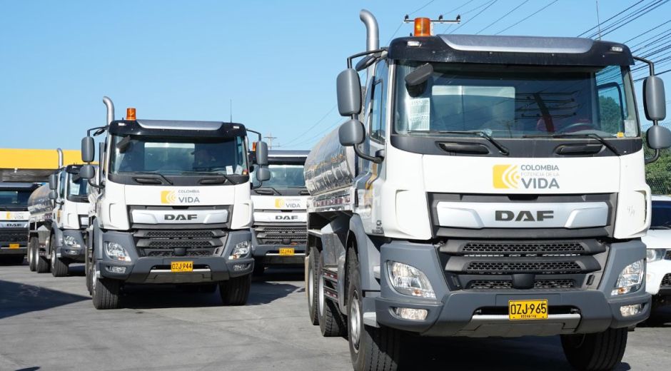 cortesía. 80 carrotanques que estaban bajo custodia en La Guajira y ya empiezan a ser trasladados.