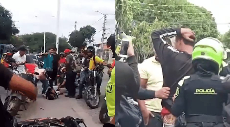 Foto: Captura de pantalla Motociclistas agarraron a ladrón en el Boulevard de la 19