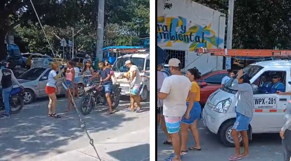 Cortesía Comunidad reteniendo el vehículo