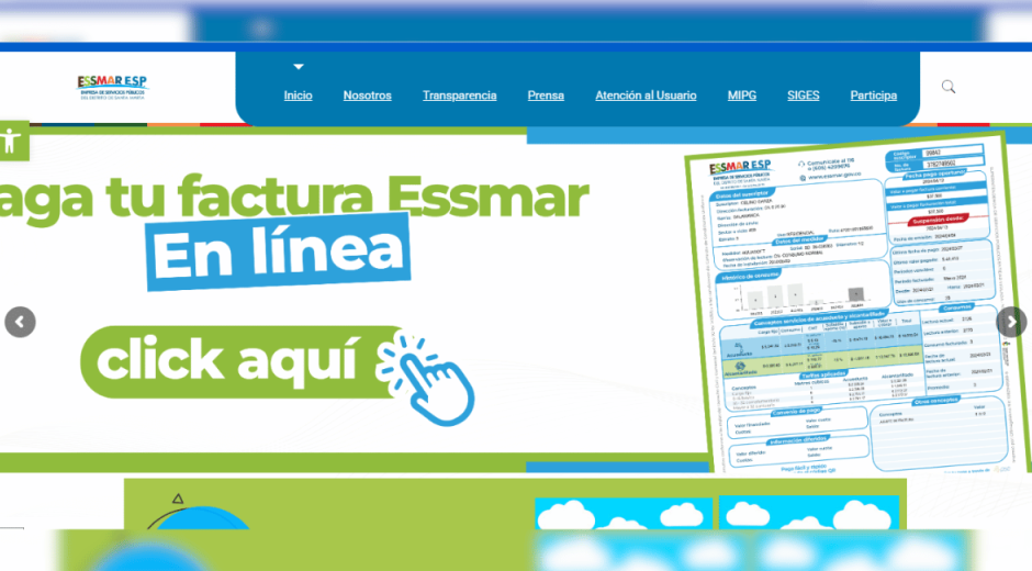 Cortesía Essmar reactiva su página web para pagos, trámites y consultas en línea
