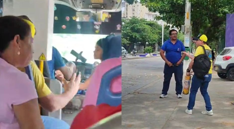 Cortesía Usuarios increparon al conductor, quien respondió de forma airada.