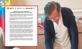 El comunicado de los partidos y el momento de la firma de Petro del decreto.