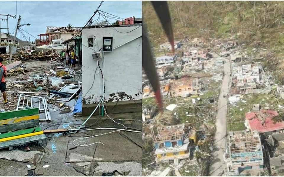 Isla de Providencia tras el paso de Iota. Redes Sociales